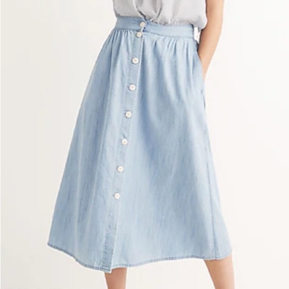 COPY - Madewell Midi Chambray Skirt